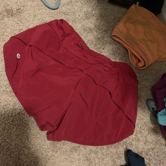 Beautiful rare red color lululemon shorts - Picture 2 of 2